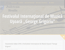 Tablet Screenshot of festival-george-grigoriu.ro